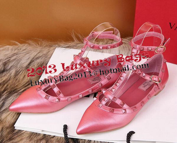 Valentino Smooth Leather Rivet Sandal VT228YZM Rosy