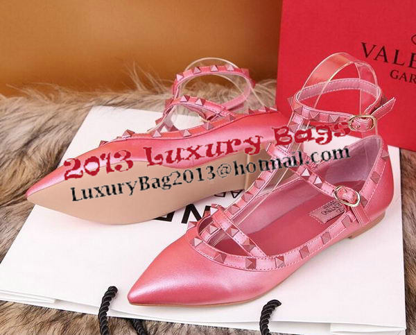 Valentino Smooth Leather Rivet Sandal VT228YZM Rosy