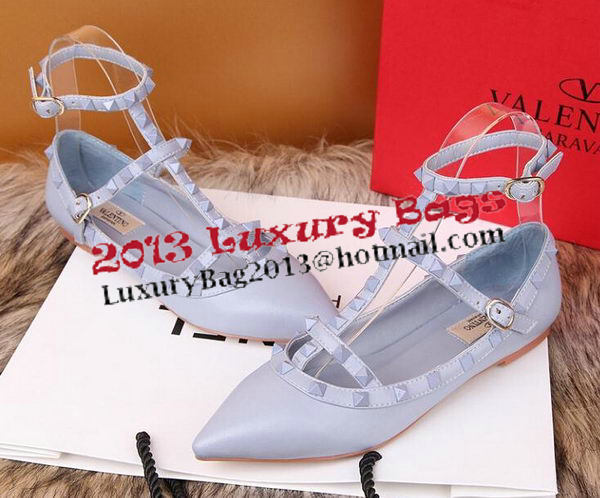 Valentino Smooth Leather Rivet Sandal VT228YZM SkyBlue