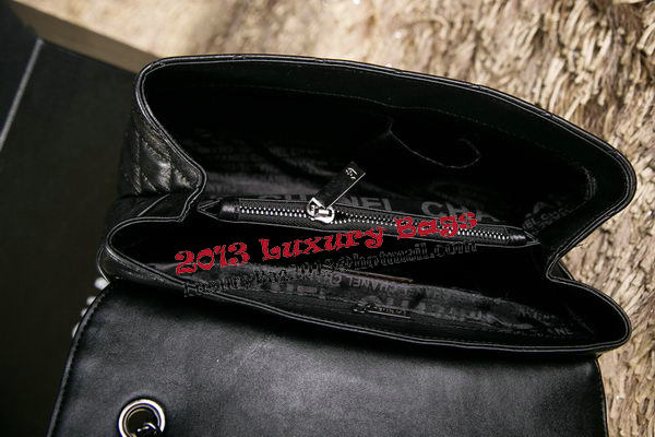 Chanel Sheepskin Leather Messenger Bag A63149 Black
