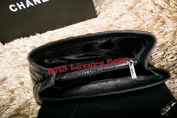 Chanel Sheepskin Leather Messenger Bag A63149 Black