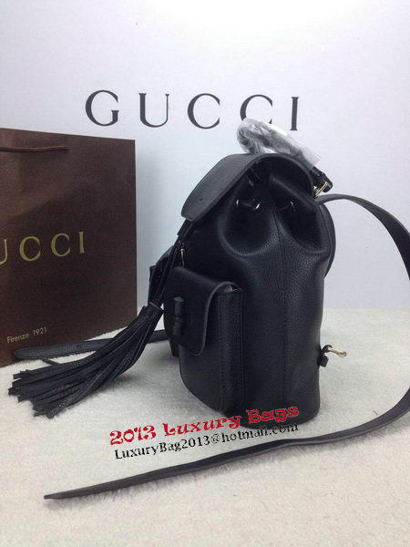 Gucci Original Bamboo Leather Backpack 370833 Black