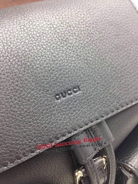 Gucci Original Bamboo Leather Backpack 370833 Black