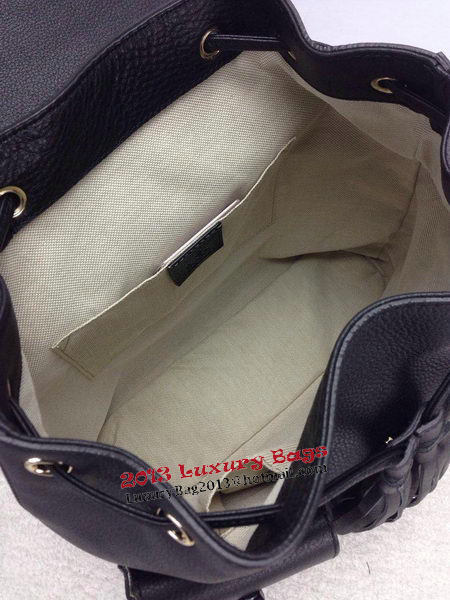 Gucci Original Bamboo Leather Backpack 370833 Black