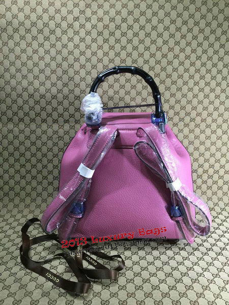 Gucci Original Bamboo Leather Backpack 370833 Orchid