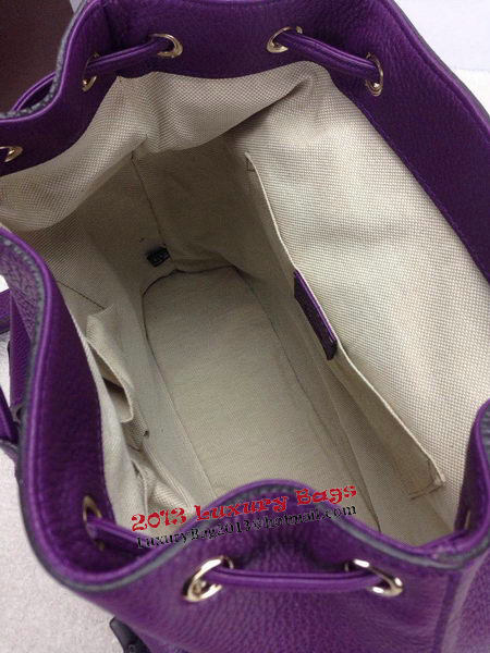 Gucci Original Bamboo Leather Backpack 370833 Purple