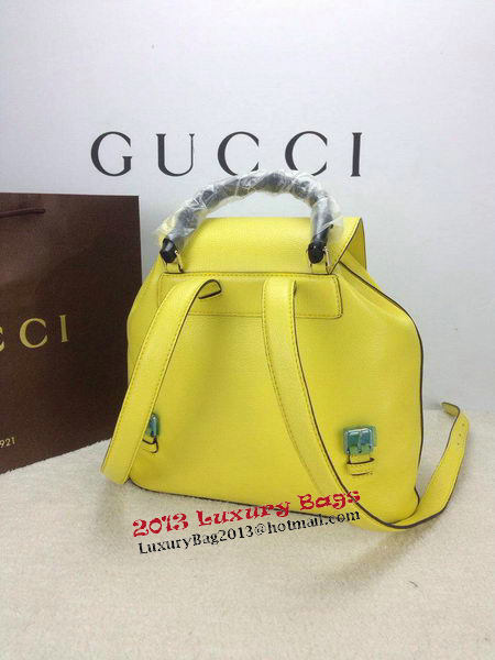 Gucci Original Bamboo Leather Backpack 370833 Yellow