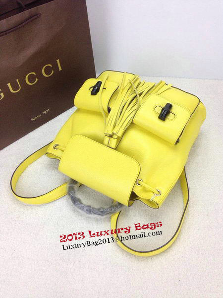 Gucci Original Bamboo Leather Backpack 370833 Yellow