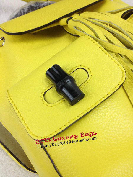 Gucci Original Bamboo Leather Backpack 370833 Yellow