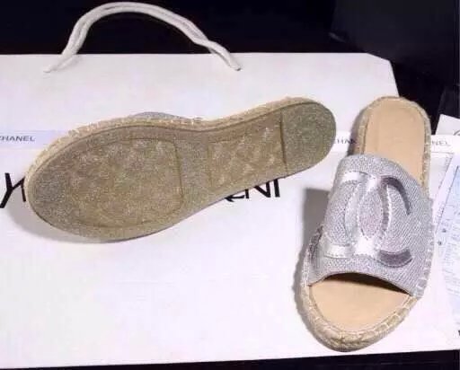 Chanel Espadrilles Slippers CH1040LRF Silver