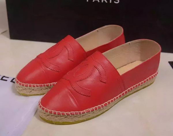 Chanel Leather Toe Flat CH1015LRF Red