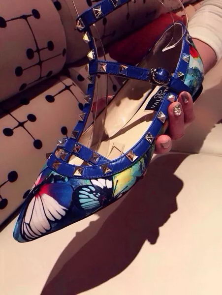 Valentino Butterfly Leather Pump 527VT278 Blue