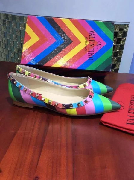 Valentino Multicolour Leather Flat VT357GY