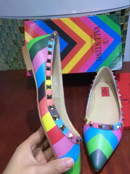 Valentino Multicolour Leather Flat VT357GY