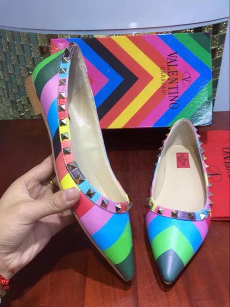 Valentino Multicolour Leather Flat VT357GY