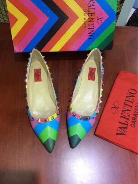 Valentino Multicolour Leather Flat VT357GY