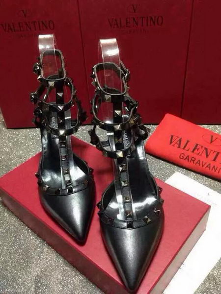 Valentino Sheepskin Leather 95MM Flat VT392JX Black