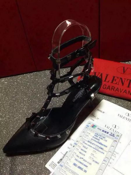 Valentino Sheepskin Leather 95MM Flat VT392JX Black