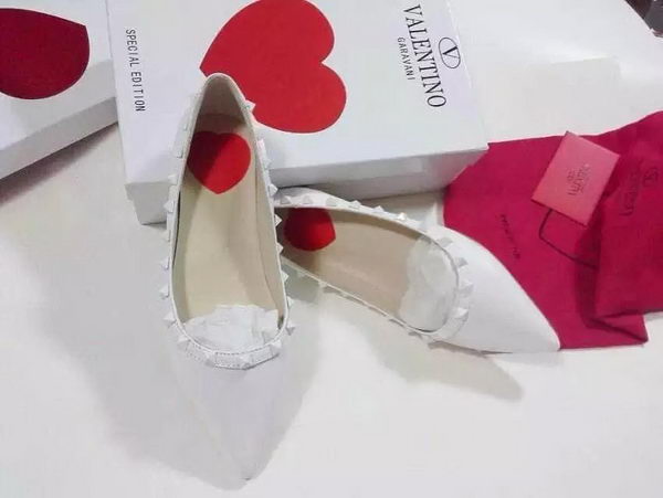 Valentino Sheepskin Leather Flat 527VT74 White