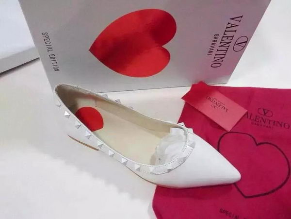 Valentino Sheepskin Leather Flat 527VT74 White