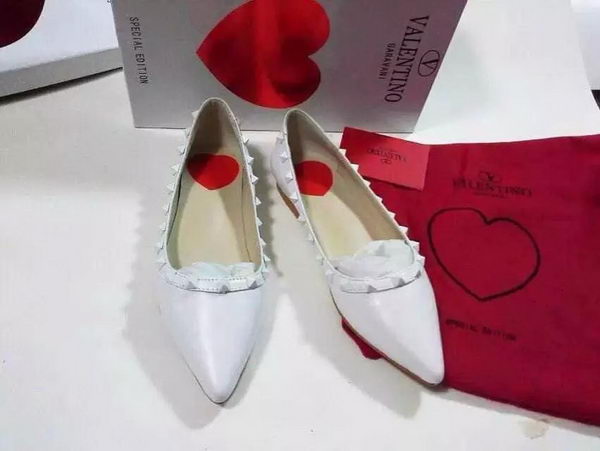 Valentino Sheepskin Leather Flat 527VT74 White