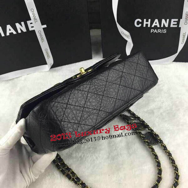 Chanel 2.55 Series Badge Bag Calfskin Leather A30350 Black