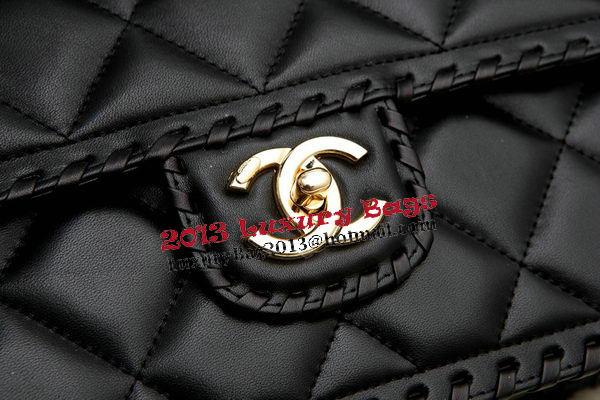 Chanel 2.55 Series Flap Bags Original Lambskin Leather A8229 Black