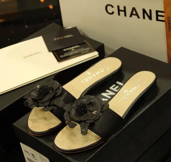 Chanel Espadrilles Slippers CH1064 Black