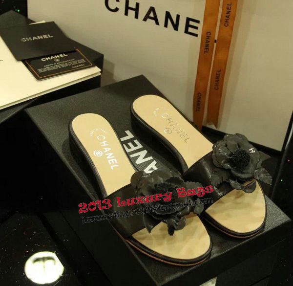 Chanel Espadrilles Slippers CH1064 Black