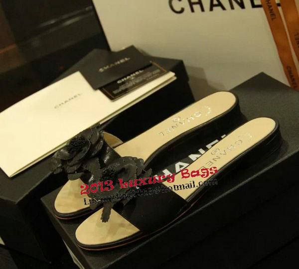 Chanel Espadrilles Slippers CH1064 Black