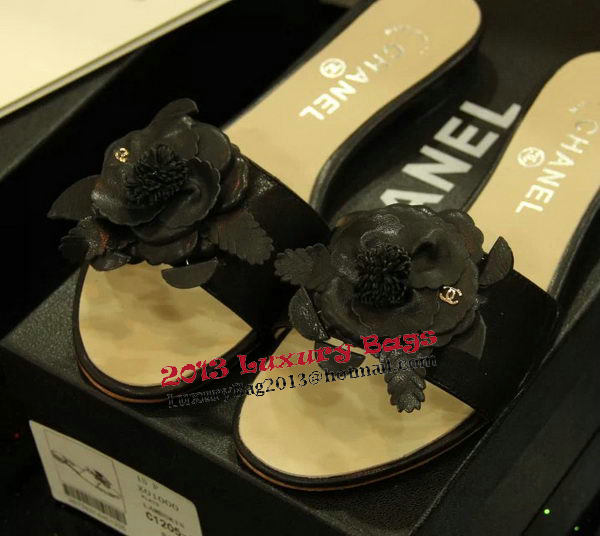 Chanel Espadrilles Slippers CH1064 Black