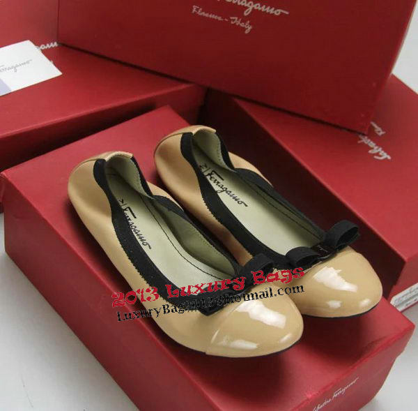 Chanel Patent Leather Ballerina Flat CH1070 Apricot