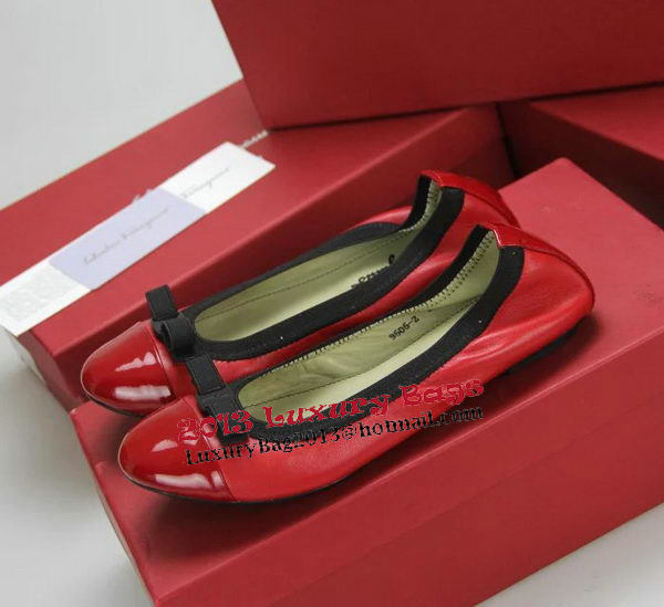Chanel Patent Leather Ballerina Flat CH1070 Red