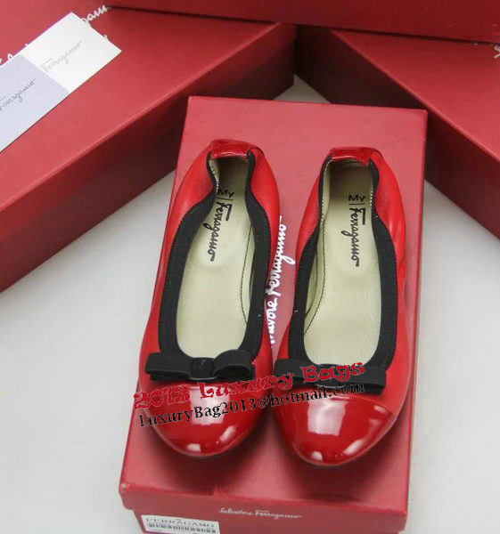 Chanel Patent Leather Ballerina Flat CH1070 Red