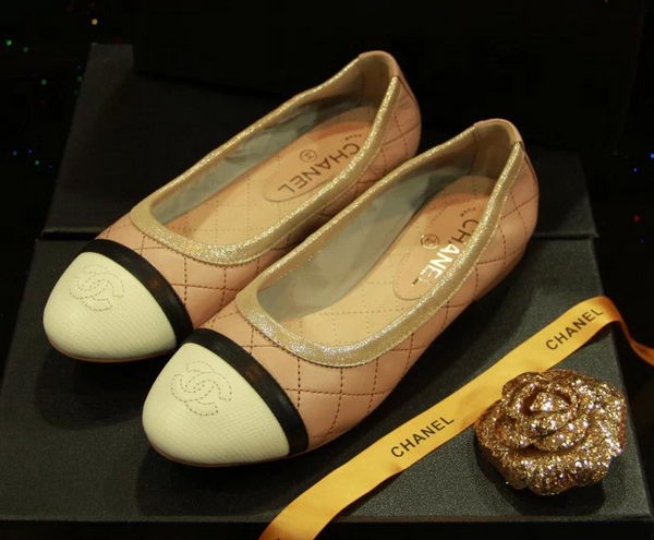 Chanel Sheepskin Leather Ballerina Flat CH1077 Pink