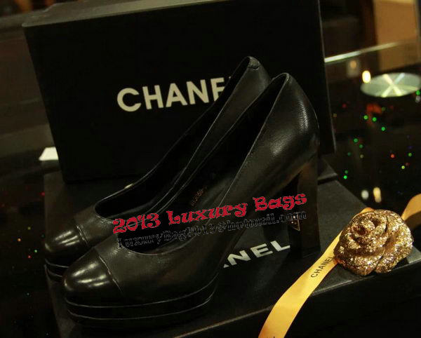 Chanel Sheepskin Leather Pump CH1084 Black