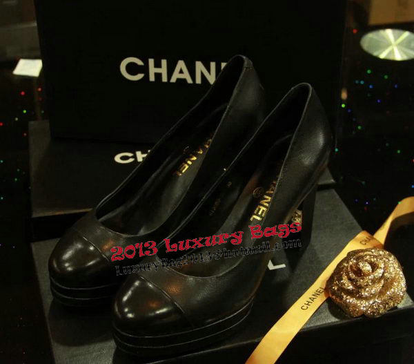 Chanel Sheepskin Leather Pump CH1084 Black