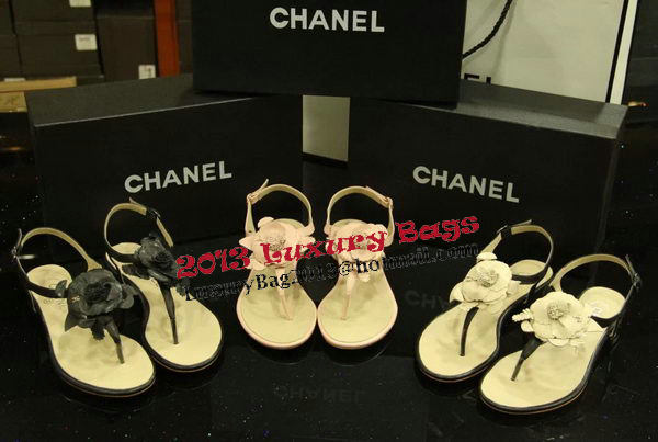 Chanel Sheepskin Leather Sandals CH1067 Black