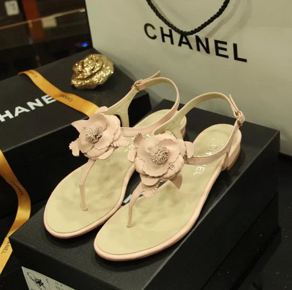 Chanel Sheepskin Leather Sandals CH1067 Pink