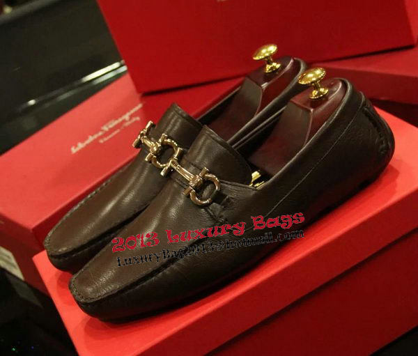 Ferragamo Mens Casual Shoes FL0545 Brown