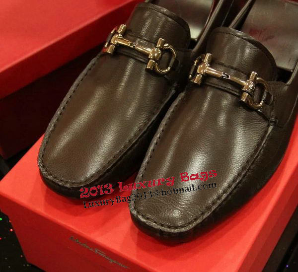 Ferragamo Mens Casual Shoes FL0545 Brown