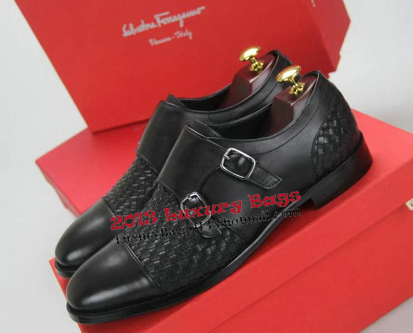 Ferragamo Mens Casual Shoes FL0547 Black