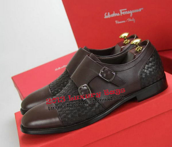 Ferragamo Mens Casual Shoes FL0547 Brown