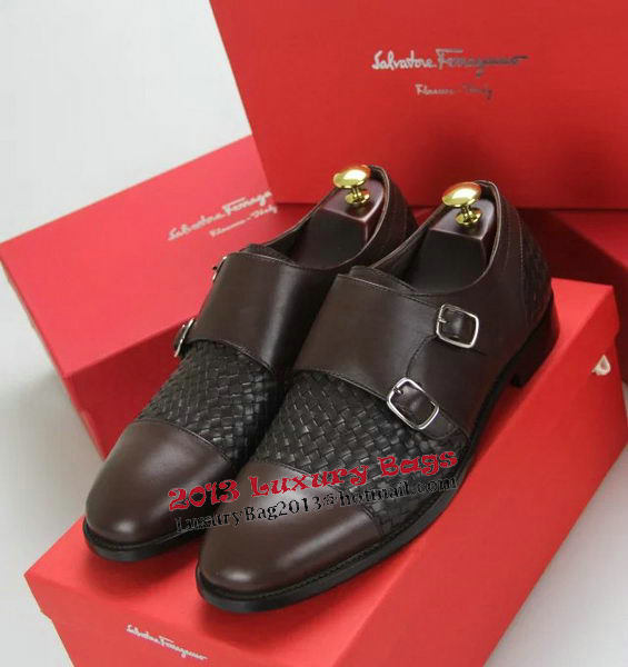 Ferragamo Mens Casual Shoes FL0547 Brown