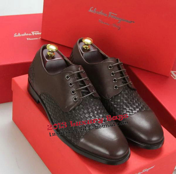 Ferragamo Mens Casual Shoes FL0549 Brown