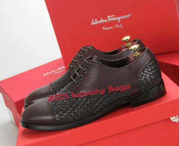 Ferragamo Mens Casual Shoes FL0549 Brown