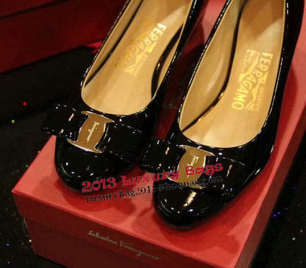 Ferragamo Patent Leather Pump FL0501 Black