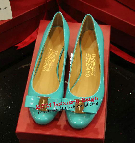 Ferragamo Patent Leather Pump FL0501 Light Green