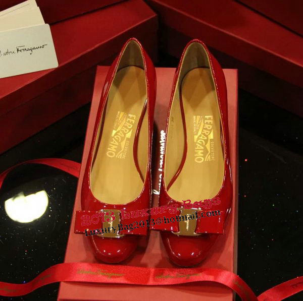 Ferragamo Patent Leather Pump FL0501 Red