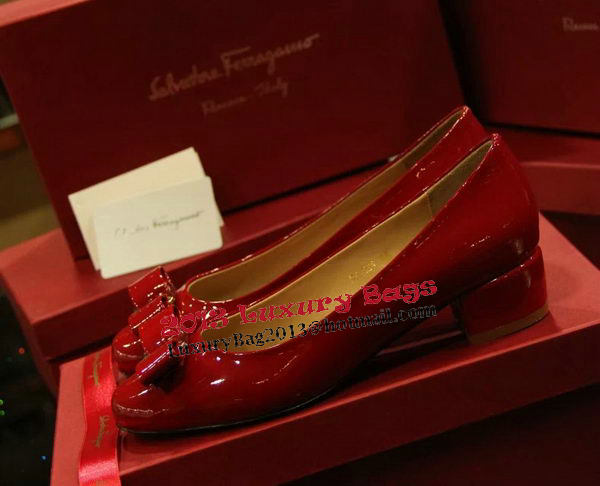 Ferragamo Patent Leather Pump FL0501 Red